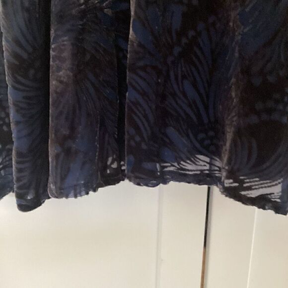 Free People Ellie Burnout Velvet Knit Dress Tunic Studded Uneck Sz m Navy - Picture 6 of 13